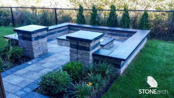 Black-Limestone-Pillar-Caps-2-STONEarch-1024x576 STONEarch Stone Pier Cap - 24" x 24" - Image 1