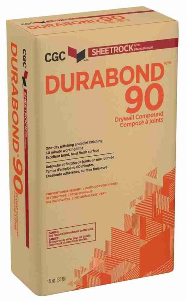 CGC Sheetrock DURABOND 90, Setting-Type Joint Compound, 15 kg Bag - Image 1