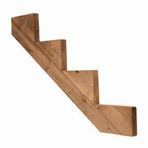 Treated Wood 4-Step Stair Stringer - 2" x 12" - Brown