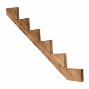 Treated Wood 6-Step Stair Stringer - 2" x 12" - Brown