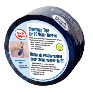 Blue Sheathing Tape for PE Vapour Barrier - Tuck Tape 2.4-inch x 180 ft.