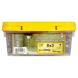 Bugle Head Construction Screws - #8 - 3" - 1100/Box