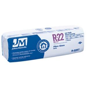 Johns Manville R22 Fibreglass Batt Insulation 48.96-Sq. Ft. 2 x 6 Walls and Wood Framing