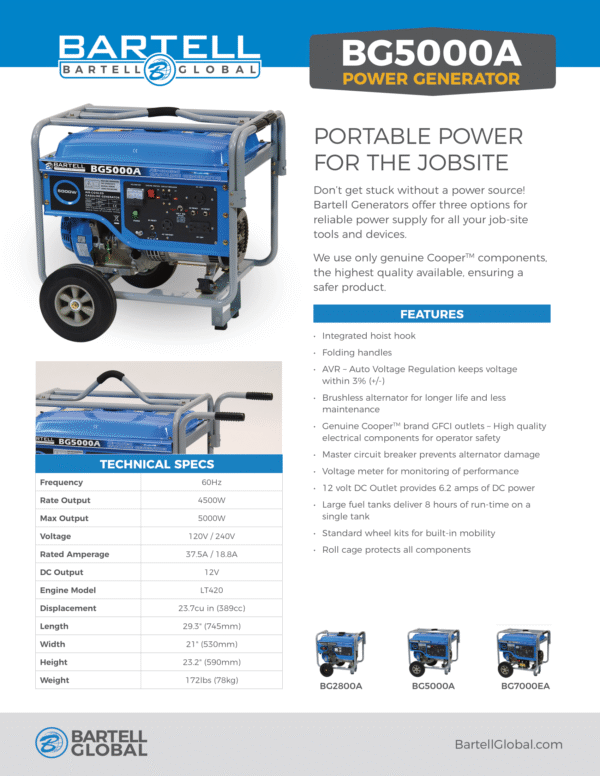 BG5000A Power Generator - Image 3