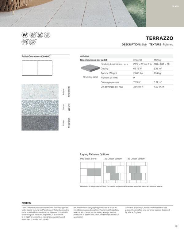 TERRAZZO Polished Patio Slab 600 x 600 x 60mm | Techo-Bloc - Image 5