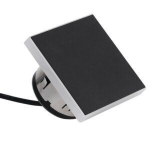 BOLD Cube 60mm (2 3/8-Inch) Low Voltage LED Recessed Light – Black Polycarbonate with 360° Glow