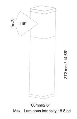 BOLD Cube Low 15" Low Voltage LED Path Light – Black Anodized Aluminum with 360° Glow - Image 5