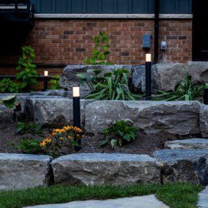 BOLD Silo High 24" Low Voltage LED Path Light – Black Anodized Aluminum with 360° Glow