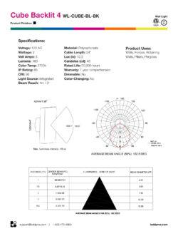 BOLD Cube Backlit 4 Low Voltage LED Wall Light – 100mm (4-Inch) Square, Black Polycarbonate with 360° Glow - Image 4