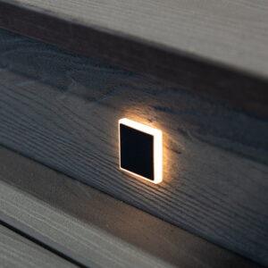 BOLD Cube Mini 22mm (7/8-Inch) Low Voltage LED Recessed Light – Black Polycarbonate with 360° Glow