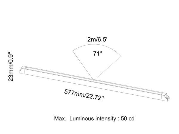 BOLD Edge 21 Neat Low Voltage LED Undercap Light – 577mm (21-Inch) Without Bracket, Black Anodized Aluminum - Image 6
