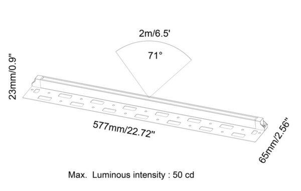 BOLD Edge 21 Low Voltage LED Undercap Light – 577mm (21-Inch) with Bracket, Black Anodized Aluminum - Image 8
