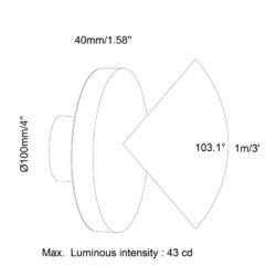 BOLD Silo Backlit 4 Low Voltage LED Wall Light – 100mm (4-Inch) Round, Black Polycarbonate with 360° Glow - Image 3