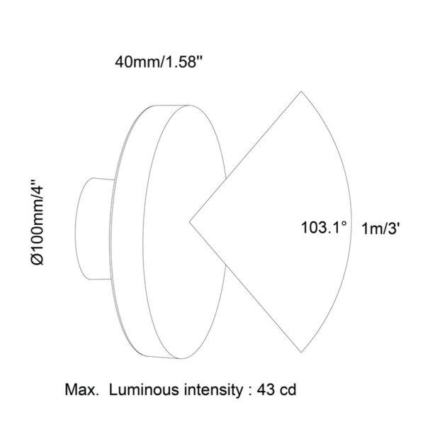 BOLD Silo Backlit 4 Low Voltage LED Wall Light – 100mm (4-Inch) Round, Black Polycarbonate with 360° Glow - Image 3