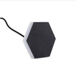 BOLD Prism Backlit 4 Low Voltage LED Wall Light – 100mm (4-Inch) Hexagonal, Black Polycarbonate with 360° Glow - Image 2