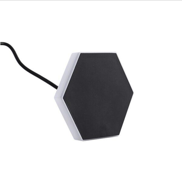 BOLD Prism Backlit 4 Low Voltage LED Wall Light – 100mm (4-Inch) Hexagonal, Black Polycarbonate with 360° Glow - Image 2