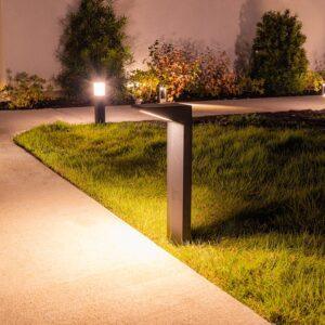 BOLD Silva High 24" Low Voltage LED Path Light – Black Anodized Aluminum with Downward Glow